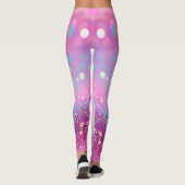 Blassrosa mit glänzender Wirkung Leggings (Rückseite)