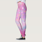 Blassrosa mit glänzender Wirkung Leggings (Links)