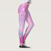 Blassrosa mit glänzender Wirkung Leggings (Rechts)