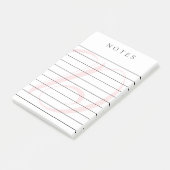 Blassrosa Monogramm - Linke Hinweise Post-it Klebezettel (angewinkelt)