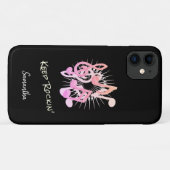 Blassrosa Musikalische Noten Behalten Rockin' Blac Case-Mate iPhone Hülle (Rückseite (Horizontal))