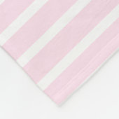 Blassrosa Muster der weißen Streifen Fleecedecke (Ecke)