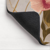 Blassrosa Nelken Blumen Gold Mousepad (Ecke)