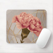 Blassrosa Nelken Blumen Gold Mousepad (Mit Mouse)