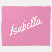 Blassrosa oder eine beliebige Farbe - Ihr Babymädc Fleecedecke (Vorderseite (Horizontal))