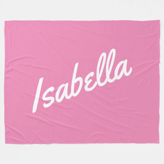 Blassrosa oder eine beliebige Farbe - Ihr Babymädc Fleecedecke (Vorderseite (Horizontal))