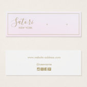 Blassrosa Ombre Script Stud Earring Display (Vorne & Hinten)