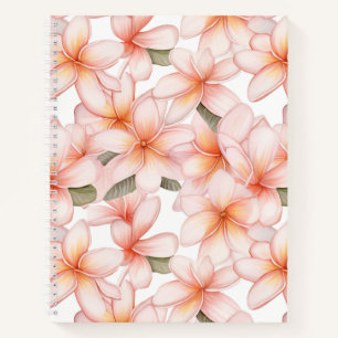 Blassrosa Plumeria Blume Spiral Notebook Notizblock