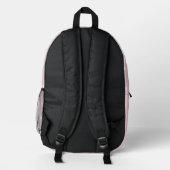 Blassrosa Punkte Bedruckter Rucksack (Rückseite)