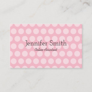 Blassrosa Punkte Visitenkarte