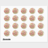 Blassrosa Rose Bouquet Stickers (Blatt)