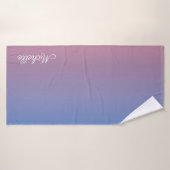 Blassrosa und blaue Gradientenombre Badehandtuch (Badehandtuch)