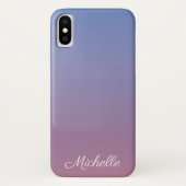 Blassrosa und blaue Gradientenombre Case-Mate iPhone Hülle (Rückseite)