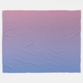 Blassrosa und blaue Gradientenombre Fleecedecke (Vorderseite (Horizontal))