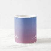Blassrosa und blaue Gradientenombre Kaffeetasse (Mittel)