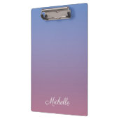 Blassrosa und blaue Gradientenombre Klemmbrett (Links)