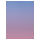 Blassrosa und blaue Gradientenombre Klemmbrett (Rückseite)