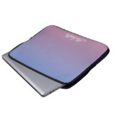 Blassrosa und blaue Gradientenombre Laptopschutzhülle (Vorne Knopf)
