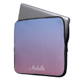Blassrosa und blaue Gradientenombre Laptopschutzhülle (Vorderseite Links)