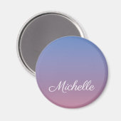 Blassrosa und blaue Gradientenombre Magnet (Vorderseite/Rückseite)
