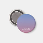 Blassrosa und blaue Gradientenombre Magnet (Vorderseite/Rückseite)