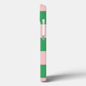 Blassrosa und grüne Streifen Case-Mate iPhone Hülle (Rückseite / Links)