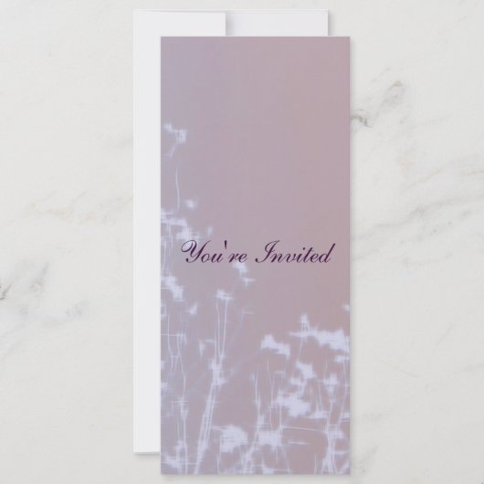 Blassrosa und Lila Einladung (Vorderseite)