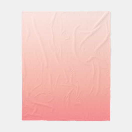 Blassrosa und pfirsichfarbener Verlauf Fleecedecke (Vorderseite)