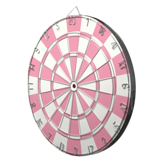 Blassrosa und weiß dartscheibe (Vorderseite rechts)