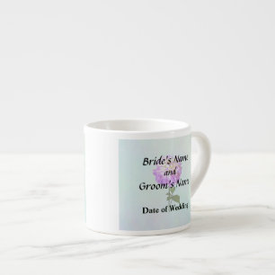 Blassrosa und weiße Dahlia Hochzeitsprodukte Espressotasse