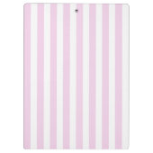 Blassrosa und weiße Streifen aus Süßigkeiten Klemmbrett (Rückseite)