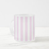 Blassrosa und weiße Streifen aus Süßigkeiten Mattglastasse (Vorderseite Links)