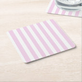 Blassrosa und weiße Streifen aus Süßigkeiten Rechteckiger Pappuntersetzer (angewinkelt)