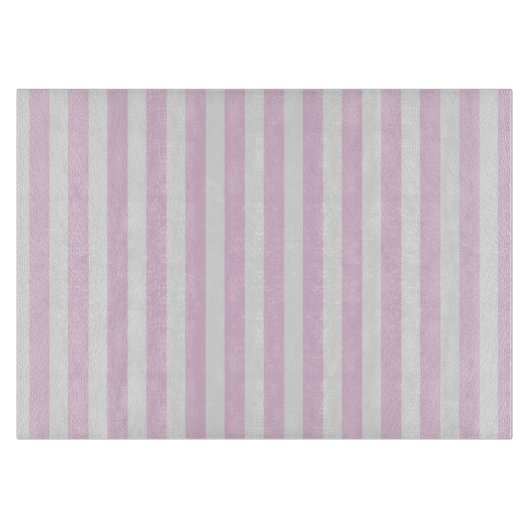 Blassrosa und weiße Streifen aus Süßigkeiten Schneidebrett (Vorderseite)