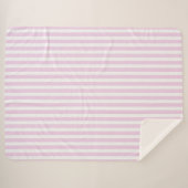 Blassrosa und weiße Streifen aus Süßigkeiten Sherpadecke (Vorderseite (Horizontal))