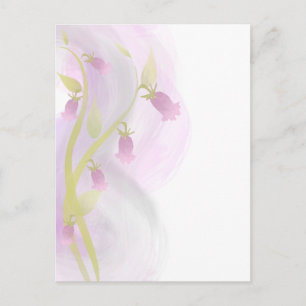 Blassrosa Wasserfarben-Wash Postkarte