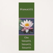 Blassrosa Wasserlilie/Namaste/Om Shanti Yogamatte (Vorderseite)