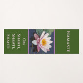 Blassrosa Wasserlilie/Namaste/Om Shanti Yogamatte (Vorderseite (Horizontal))