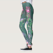 Blassrosa Wild Meadow Blume stilisiert Leggings (Links)