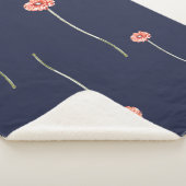 Blassrotes Gerbera Blume Throw Blanket Sherpadecke (3/4)