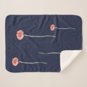 Blassrotes Gerbera Blume Throw Blanket Sherpadecke (Vorderseite (Horizontal))
