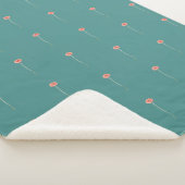 Blassrotes Gerbera Blume Throw Blanket Sherpadecke (3/4)