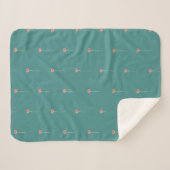 Blassrotes Gerbera Blume Throw Blanket Sherpadecke (Vorderseite (Horizontal))