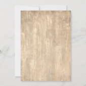 Blassrustikale Holztypografie ihrer Hochzeit Einladung (Rückseite)