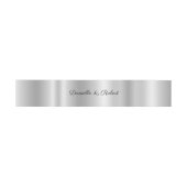 Blasssilber Gray Ombre Foil Modern Cursive Einladungsbanderole (Flach)