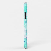 Blasstürkise Pastel Wild Blume iPhone 11 Fall Case-Mate iPhone Hülle (Hinten/Rechts)