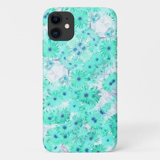 Blasstürkise Pastel Wild Blume iPhone 11 Fall Case-Mate iPhone Hülle (Rückseite)