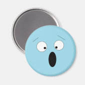 Blassüberraschend schockierte Alberne Gesichtshaut Magnet (Vorderseite/Rückseite)