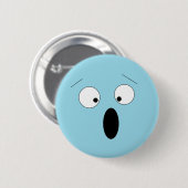 Blassüberraschend schockierter Alberner Face Butto Button (Vorne & Hinten)
