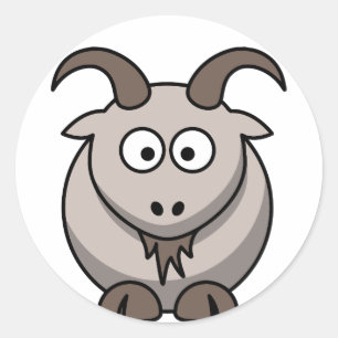 Blassziege Runder Aufkleber